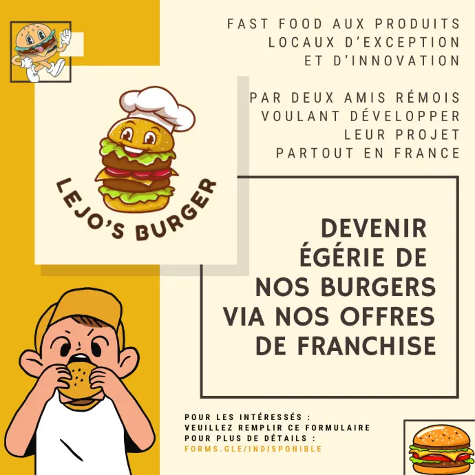 Moderne et Détaillé - Affiche Publicitaire - LeJo's Burger